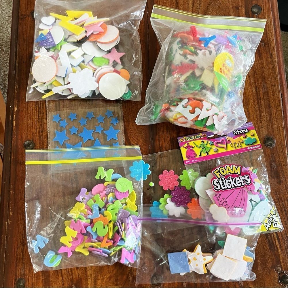Lot of Variety of Adhesive Backed Foam Stickers